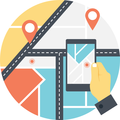 Mobile Map Illustration